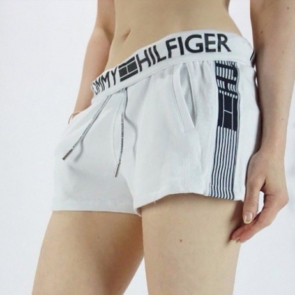 Tommy Hilfiger Pants - TOMMY HILFIGER Cotton White Workout Shorts